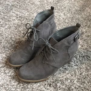 Grey ankle booties